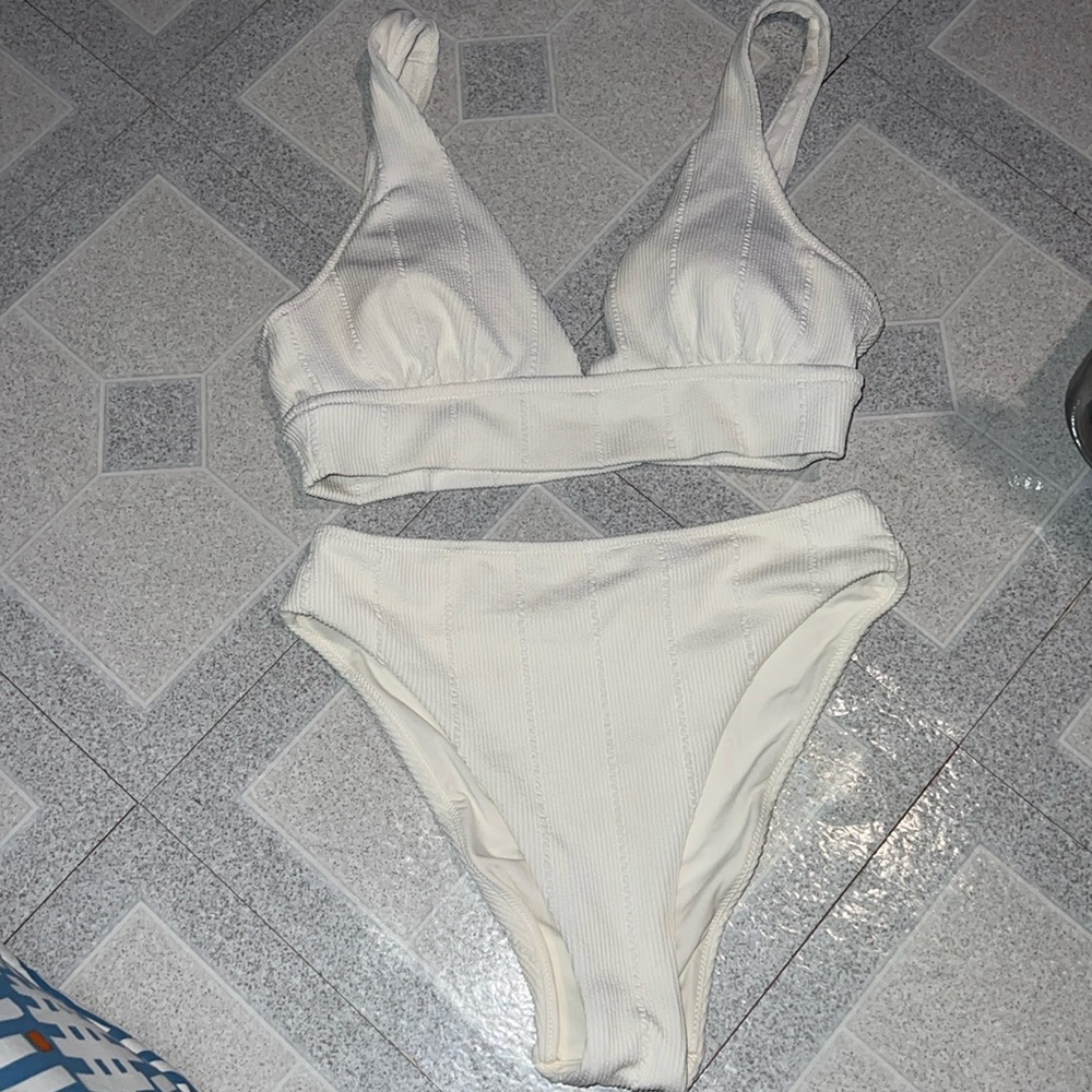Aerie Cheeky White Bikini